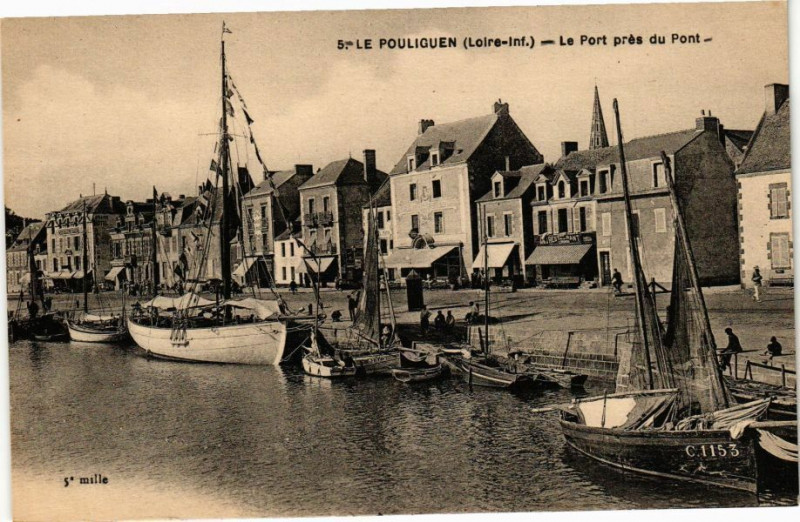 Carte postale ancienne Le Pouliguen - Le Port Pres du Pont au Pouliguen