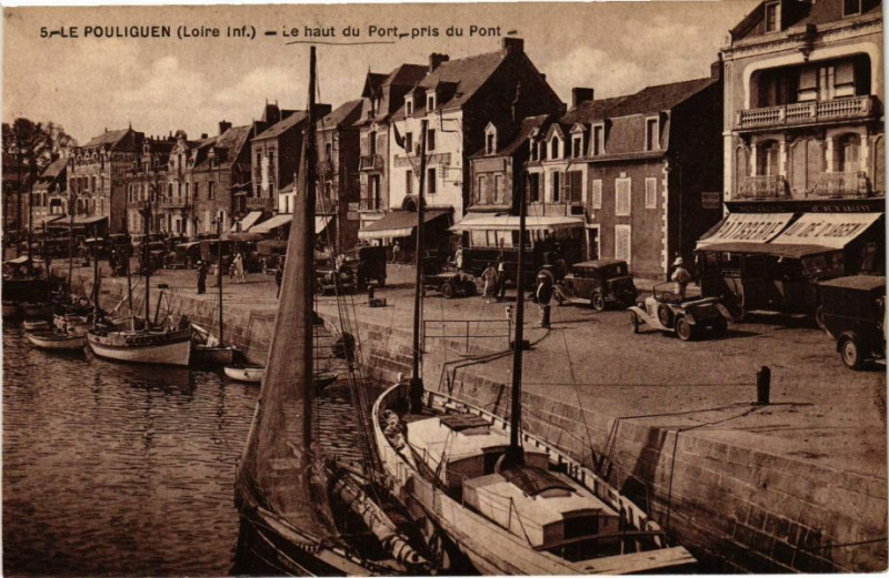 Carte postale ancienne Le Pouliguen - Le Haut du Port pris du Pont au Pouliguen