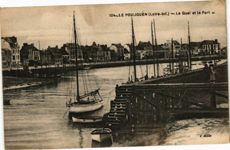 Carte postale ancienne Le Pouliguen - Le Quai et le Port au Pouliguen