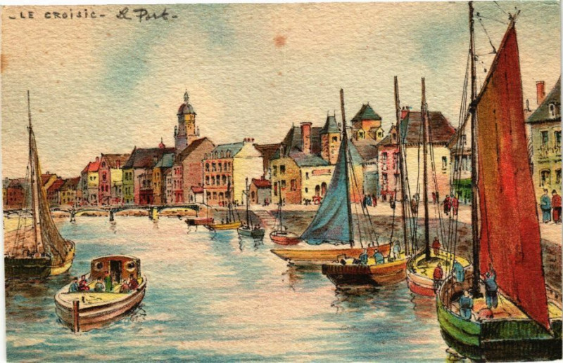 Carte postale ancienne Le Croisic - Le Port au Croisic
