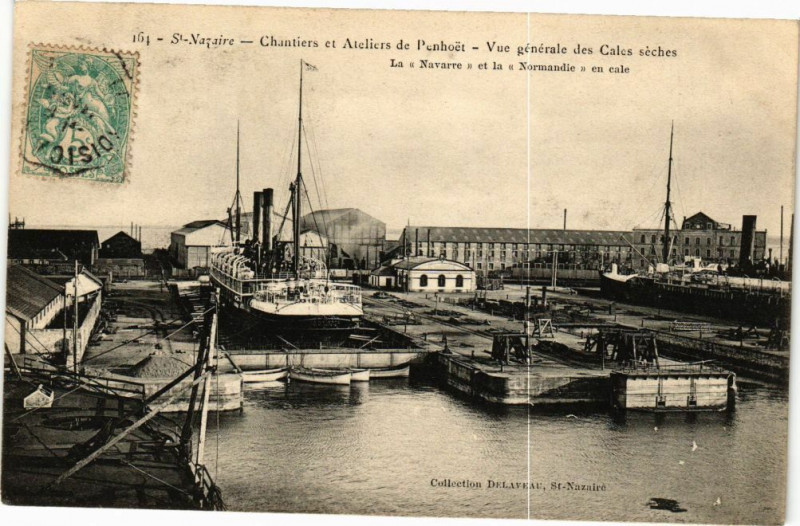 Carte postale ancienne Saint-Nazaire - Chantiers etAteliers de Penhoet à Saint-Nazaire