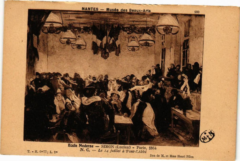 Carte postale ancienne Nantes - Musée des Beaux Arts à Nantes