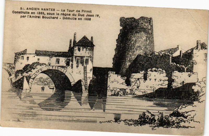 Carte postale ancienne Nantes - La Tour le Pirmil à Nantes