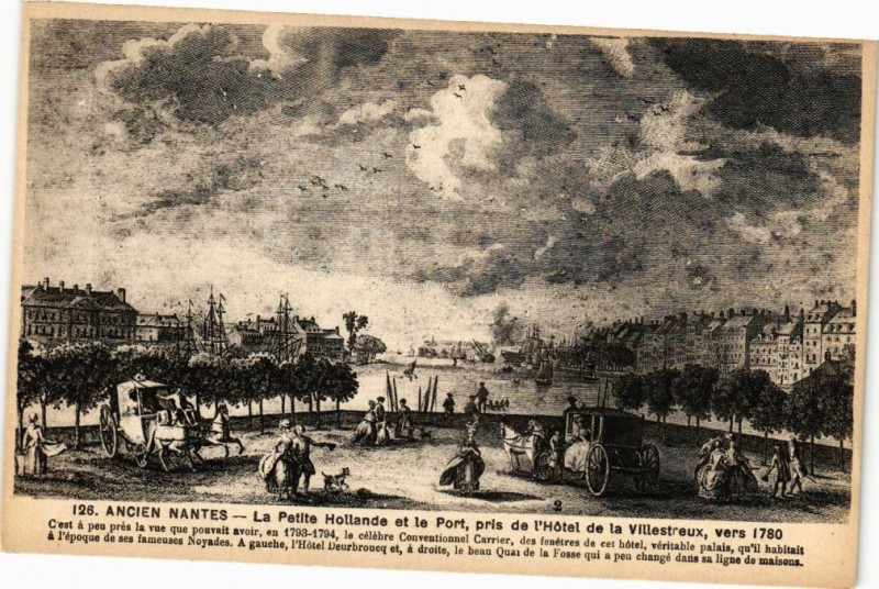 Carte postale ancienne Nantes - La Petite Hollande et le Port à Nantes