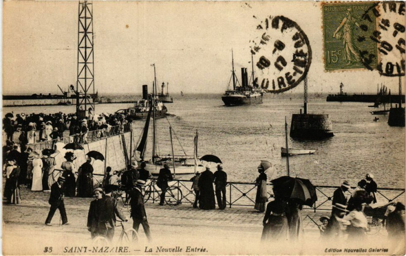 Carte postale ancienne Saint-Nazaire - La Nouvelle Entrée à Saint-Nazaire