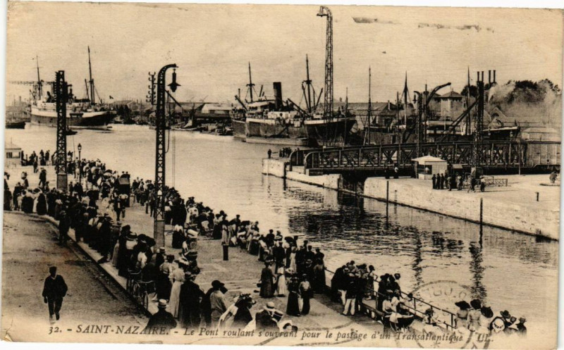 Carte postale ancienne Saint-Nazaire - LOe Pont roulant à Saint-Nazaire