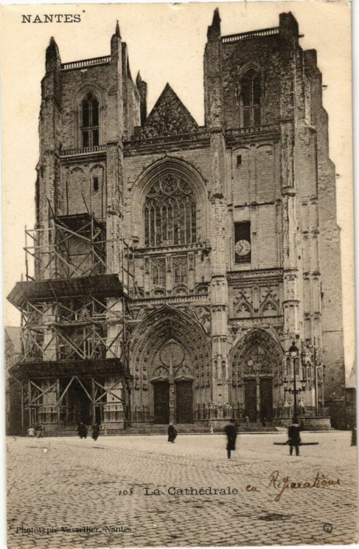 Carte postale ancienne Nantes - La Cathédrale à Nantes