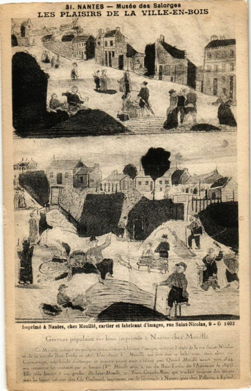 Carte postale ancienne Nantes - Musée des Salorges - Les Plaisirs de la Ville-en-Bois à Nantes