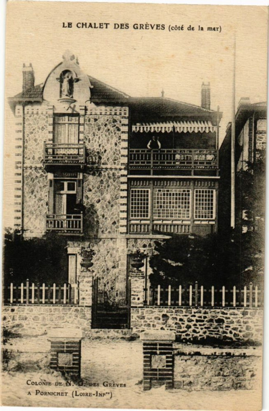Carte postale ancienne Les Chalet des Greves (cote de la mer)