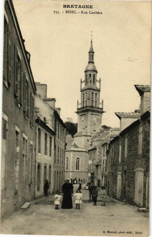 Carte postale ancienne Bretagne - Binic - Rue Catifera