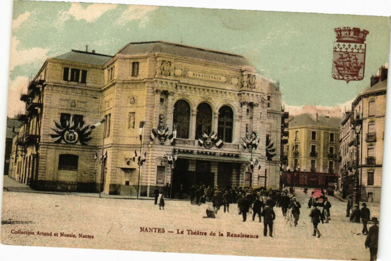 Carte postale ancienne Nantes - La Theatre de la Renaissance à Nantes