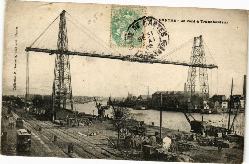 Carte postale ancienne Nantes - Le Port a Transbordeur à Nantes