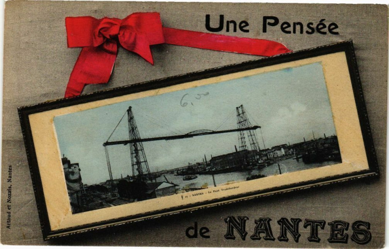 Carte postale ancienne Une Pensée de Nantes à Nantes