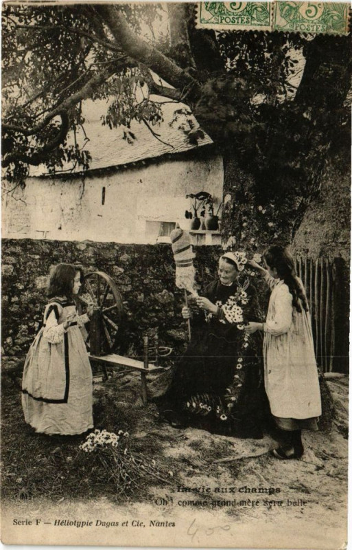 Carte postale ancienne La vie aux champs comme grand mere