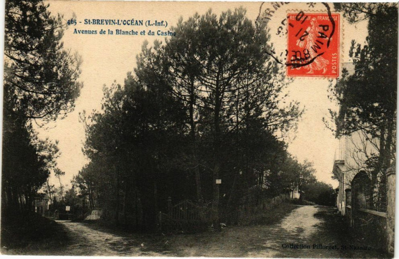 Carte postale ancienne Saint-Brevin-l'Ocean Avenues de la Blanche et du Casino
