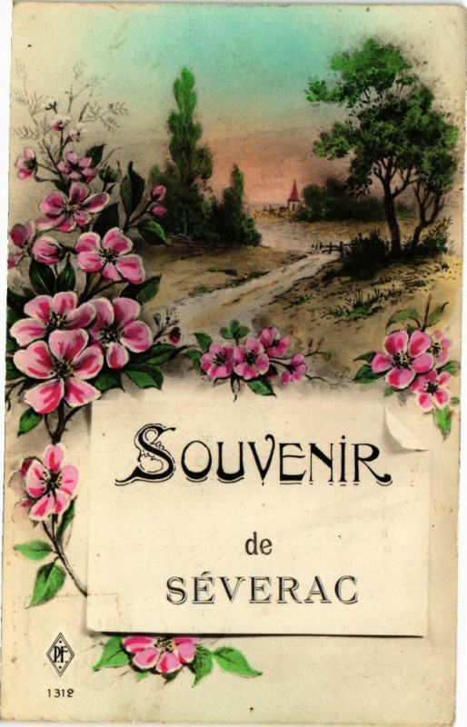 Carte postale ancienne Souvenir de Severac à Sévérac