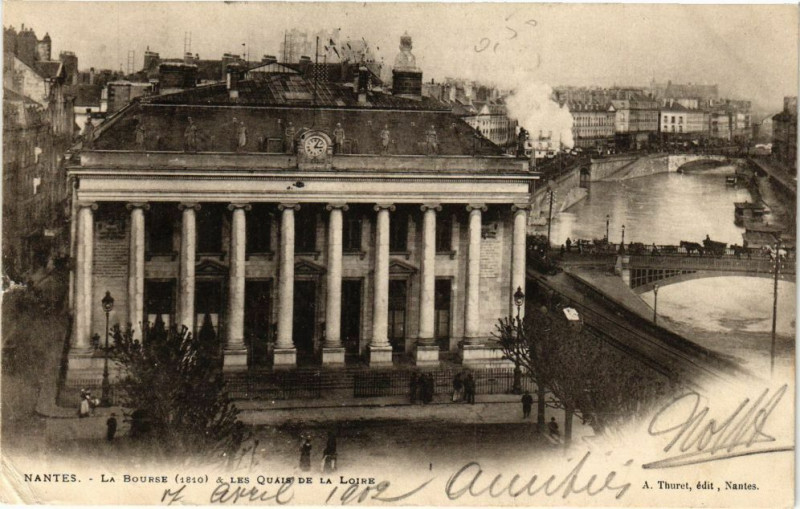 Carte postale ancienne Nantes La Brouse Les Quais De La Loire à Nantes