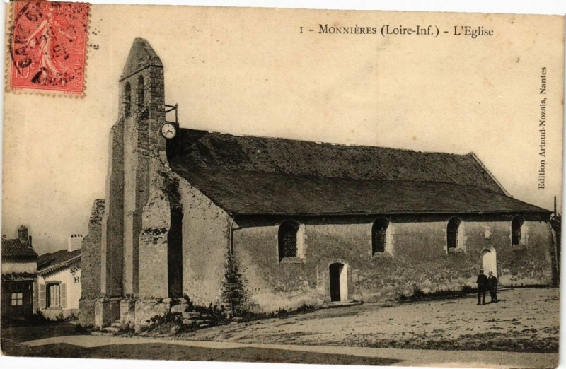 Carte postale ancienne Monnieres-L'Eglise à Monnières