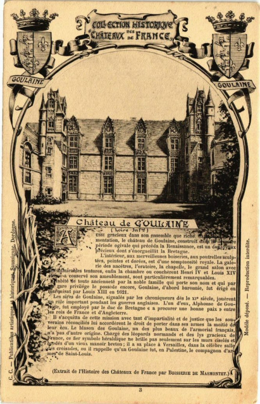 Carte postale ancienne Chateau de Goulaine