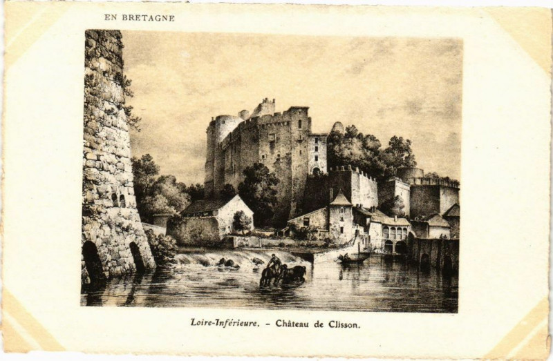 Carte postale ancienne Loire-Inferieure-Chateau de Clisson à Clisson