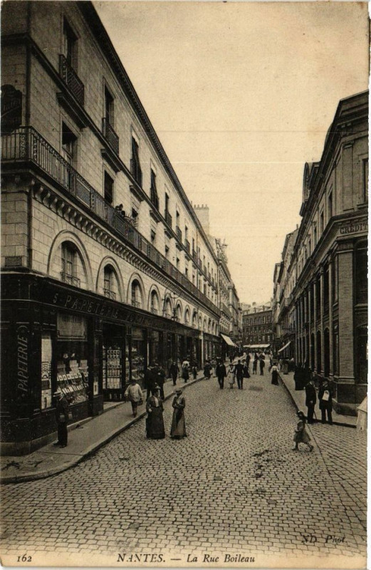 Carte postale ancienne Nantes - La Rue Boilean à Nantes