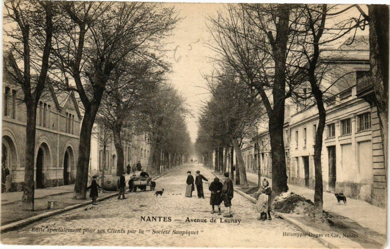 Carte postale ancienne Nantes - Avenue de Launay à Nantes