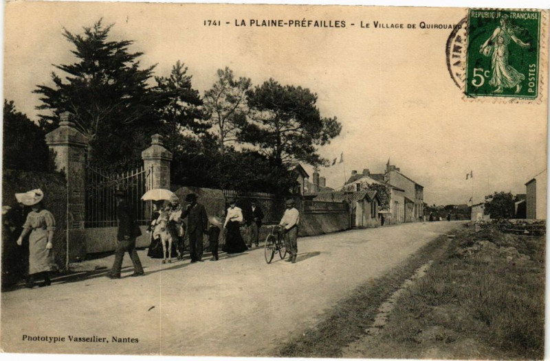Carte postale ancienne La Plaine-Prefailles - Le Village de Quirouard à Préfailles