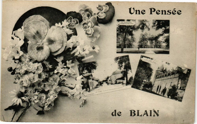 Carte postale ancienne Une Pensée de Blain à Blain