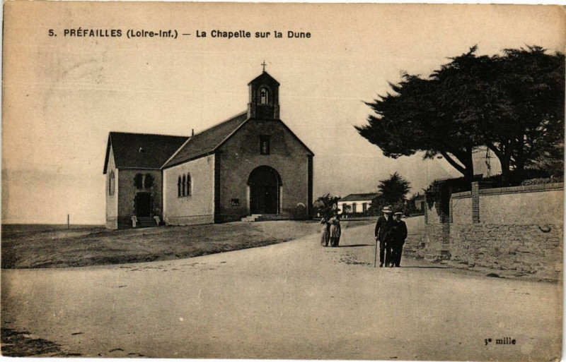 Carte postale ancienne Prefailles - La Chapelle sur la Dune à Préfailles