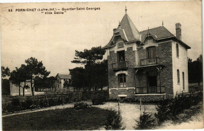 Carte postale ancienne Pornichet - Quartier Saint-Georges - Villa Dailla à Pornichet