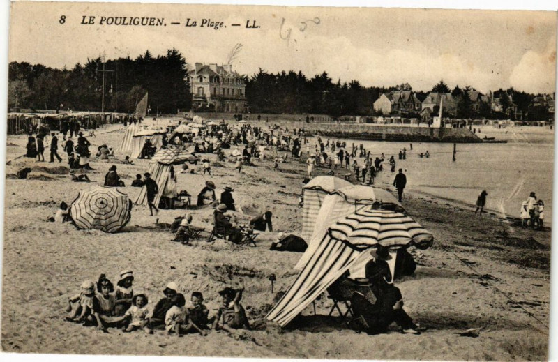 Carte postale ancienne Le Pouliguen - La Plage au Pouliguen