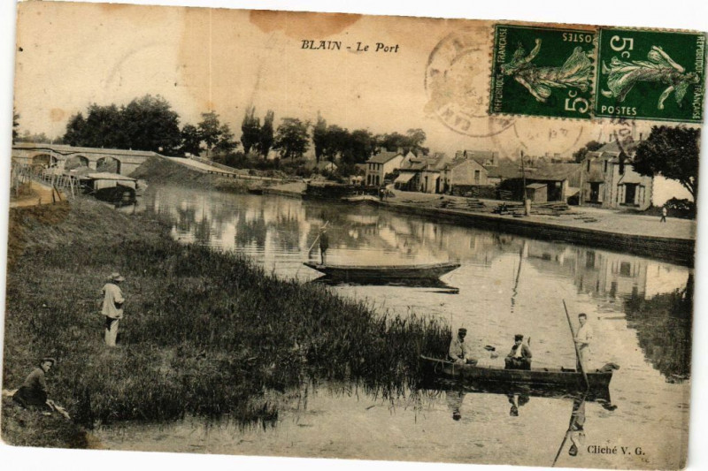 Carte postale ancienne Blain - Le Port à Blain