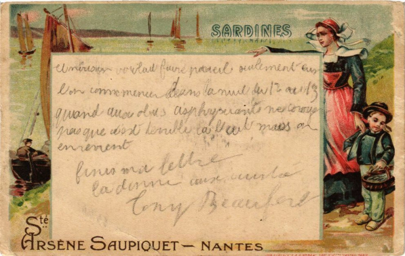 Carte postale ancienne Sainte-Arsene Saupiquet - Nantes à Nantes