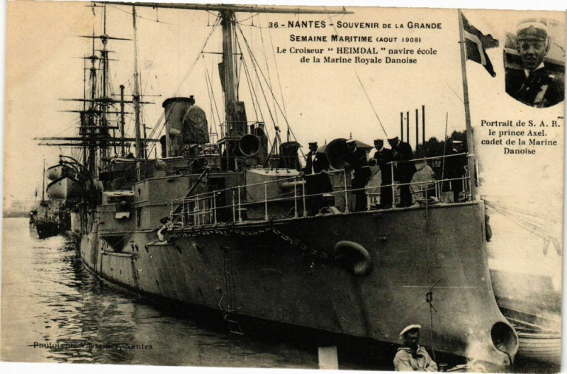 Carte postale ancienne Nantes - Souvenir de la Grande Semaine Maritime (Aout 1908) - Le à Nantes