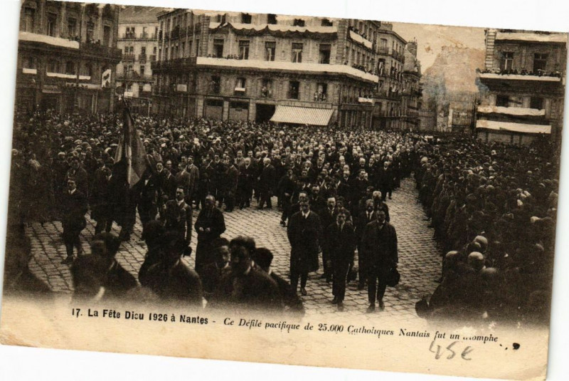 Carte postale ancienne La Fete Dicu 1926 a Nantes à Nantes