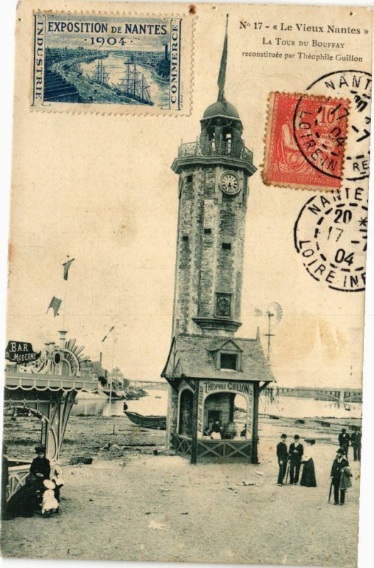 Carte postale ancienne Le Vieux Nantes - La Tours du Bouffay reconsituée par Theophile à Nantes