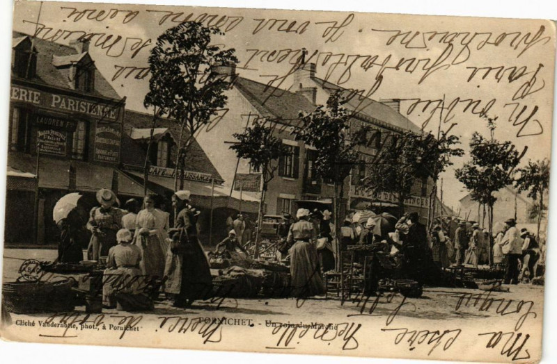 Carte postale ancienne Pornichet - Une rejegdes Marché à Pornichet