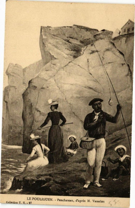 Carte postale ancienne Le Pouliguen - PenChateau d'apres M. Vasselon au Pouliguen