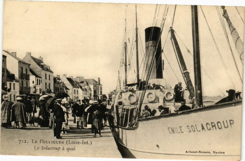 Carte postale ancienne Le Pouliguen - Le Solacroup a quai au Pouliguen