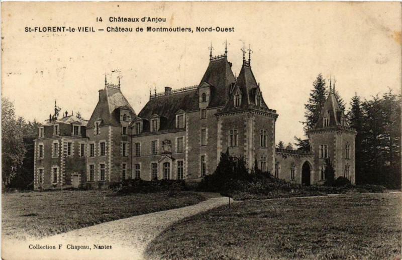 Carte postale ancienne Saint-Florent-le-Vieil Chatea de Montmoutiers Nord Ouest