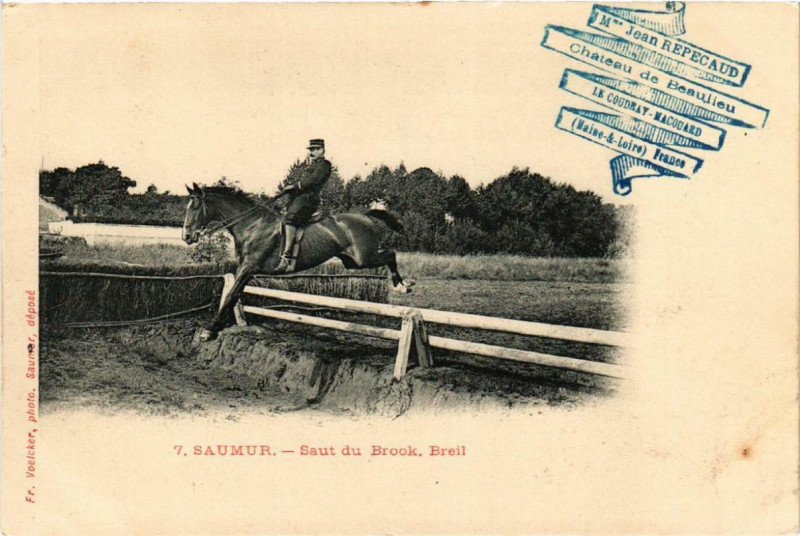 Carte postale ancienne Saumur Saut du Brook Breil à Saumur