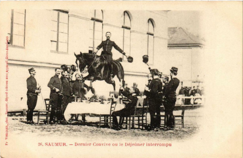 Carte postale ancienne Saumur Dernier Convive ou le Dejeuner interrompu à Saumur