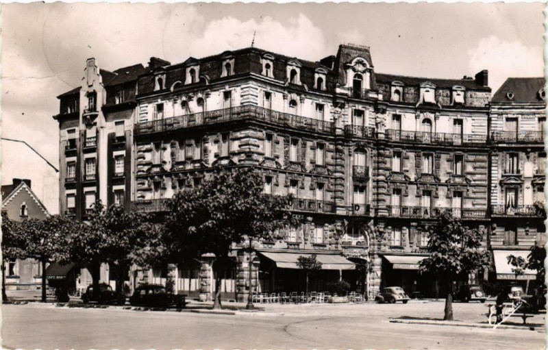 Carte postale ancienne Angers Hotel de France Place de la Gare à Angers