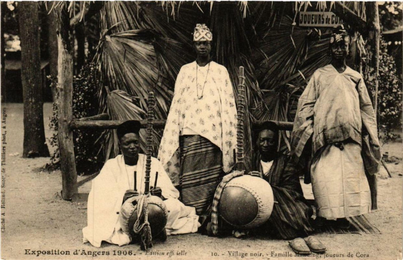 Carte postale ancienne Expo Angers 1906 Village Noir à Angers