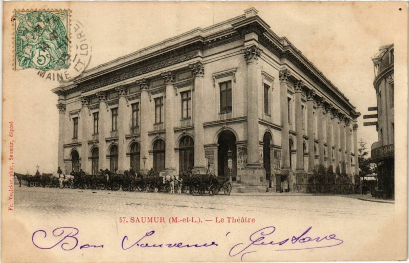 Carte postale ancienne Saumur - Le Théatre à Saumur