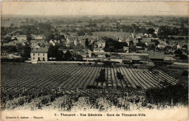 Carte postale ancienne Thouarce Vue générale Gare de Thouarce-Ville
