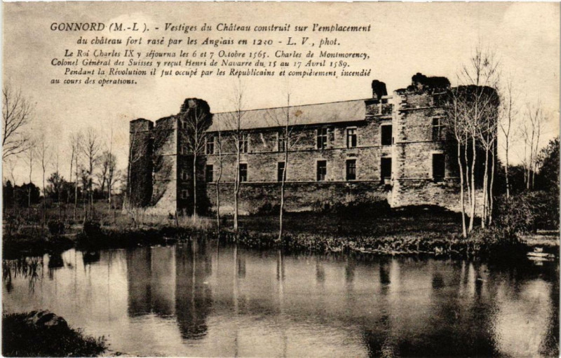 Carte postale ancienne Gonnord Vestiges du Chateau