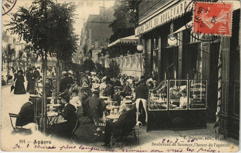 Carte postale ancienne Angers - Boulevard de Saumur à Angers