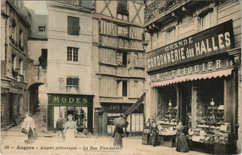 Carte postale ancienne Angers - Angers Pittoresque-La Rue Tire Jarret à Angers
