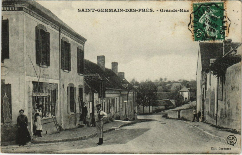Carte postale ancienne Grande-Rue à Saint-Germain-des-Prés
